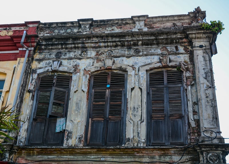 Old heritage buildings in Penang